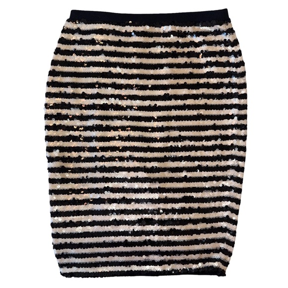 Vintage Adrienne Vittadini Sequin Pencil Skirt - Large - Picture 1 of 4